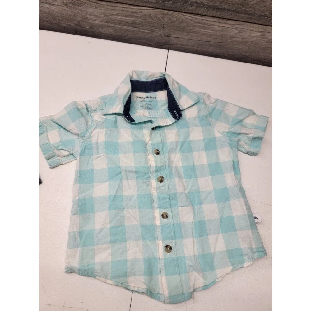 Tommy Bahama Boys Size Xs Sz 4 Casual Button Down Short Sleeve Shirt Set Of 2
